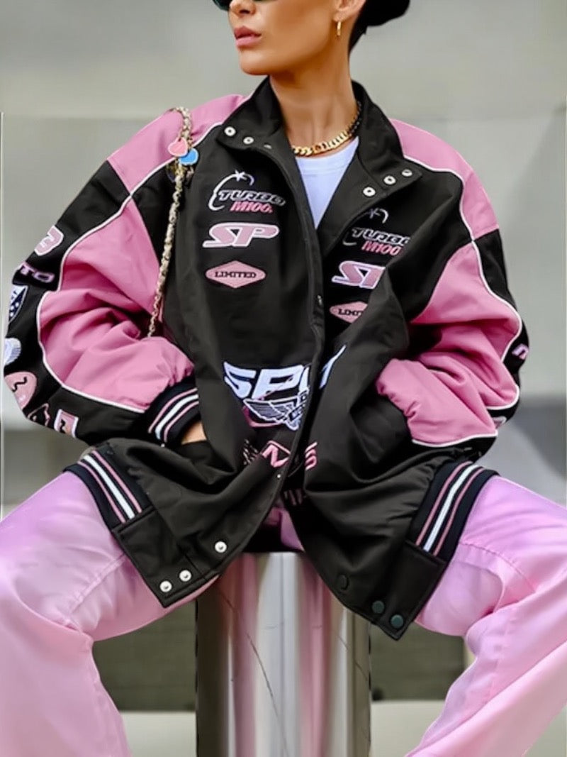 Cali Pink Motorcycle Bomber