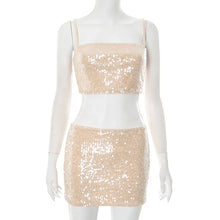 Y2K Glitter Skirt Set